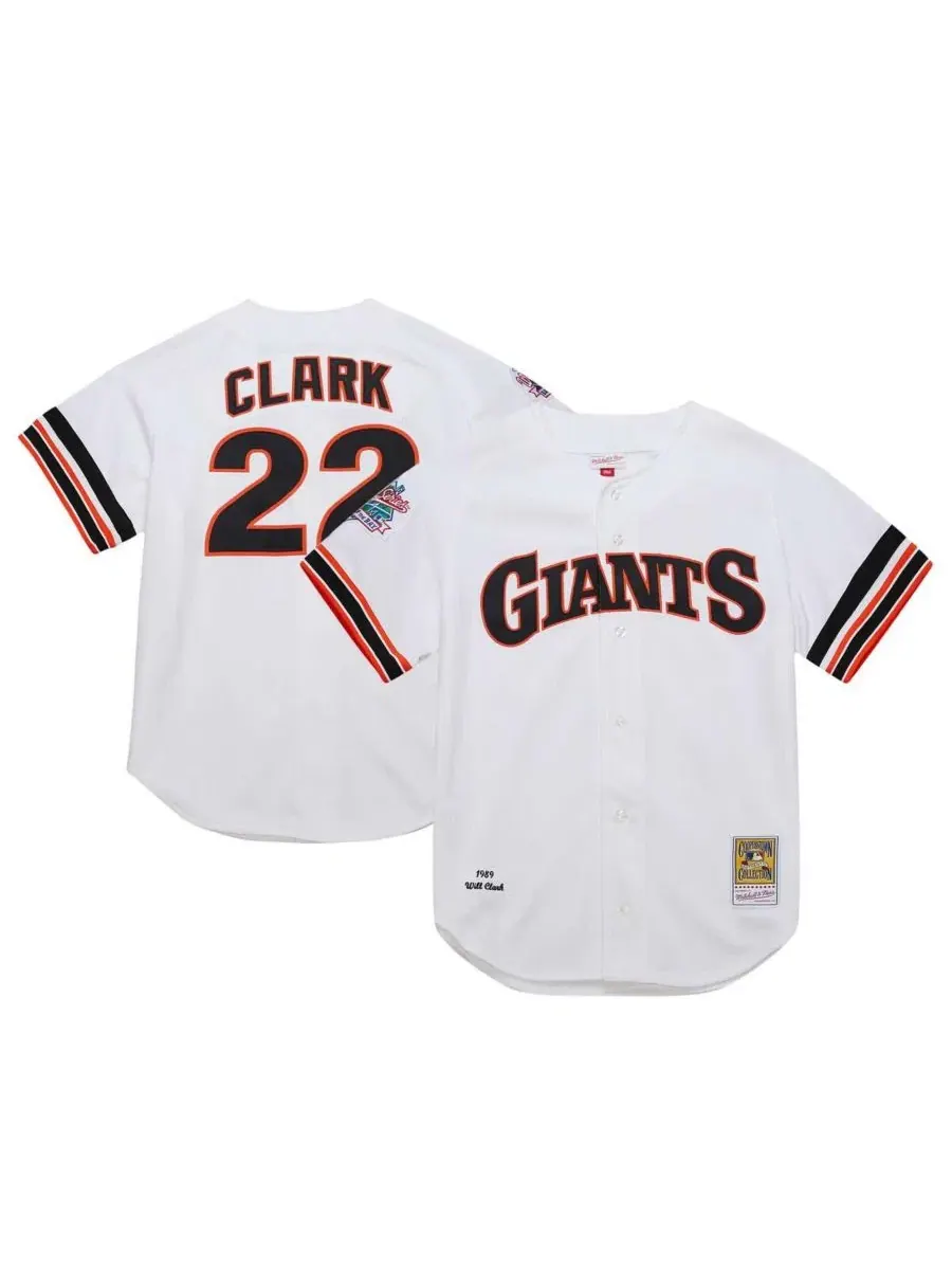 Мужская белая футболка Уилла Кларка, San Francisco Giants, коллекция Cooperstown 1989 года — изображение 1 из 3, белый