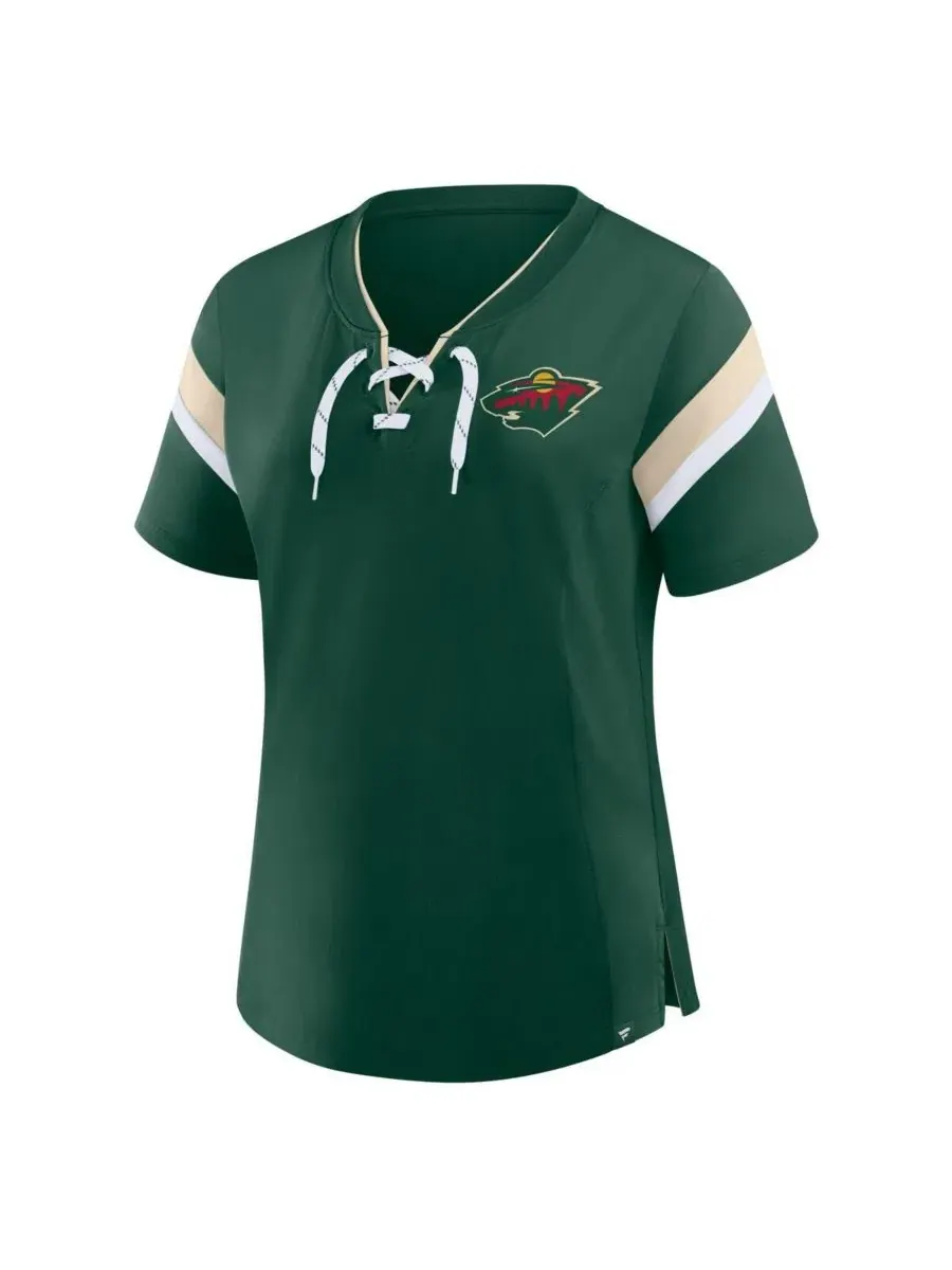 Женская зеленая футболка Minnesota Wild Offside Athena Fanatics — изображение 1 из 5, зеленый