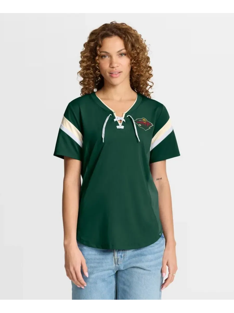 Женская зеленая футболка Minnesota Wild Offside Athena Fanatics — изображение 5 из 5, зеленый