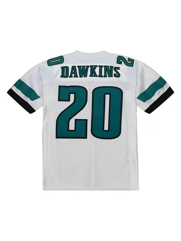 Мужская аутентичная футболка Philadelphia Eagles 1996 года Брайана Докинза в белом цвете Mitchell & — изображение 2 из 4