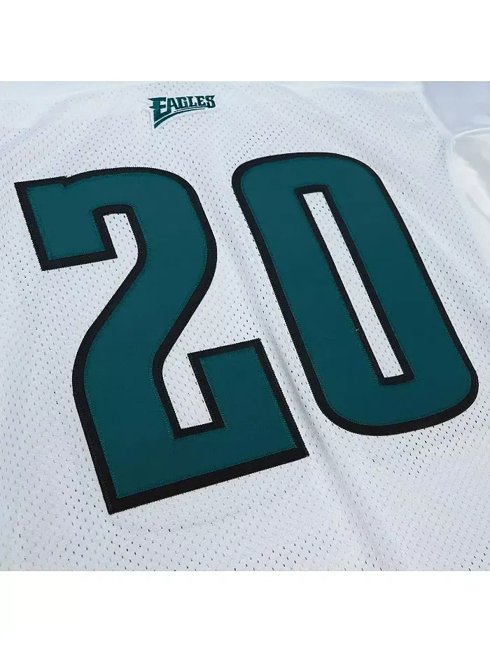 Мужская аутентичная футболка Philadelphia Eagles 1996 года Брайана Докинза в белом цвете Mitchell & — изображение 4 из 4