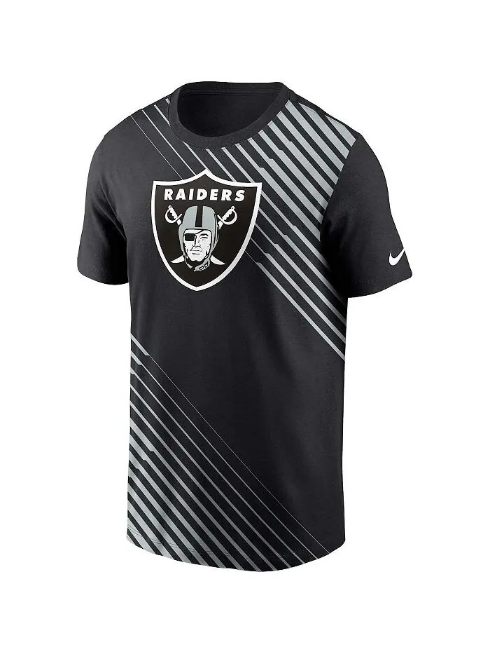 Мужская черная футболка Las Vegas Raiders Yard Line Fashion Asbury Nike — изображение 2 из 3, черный
