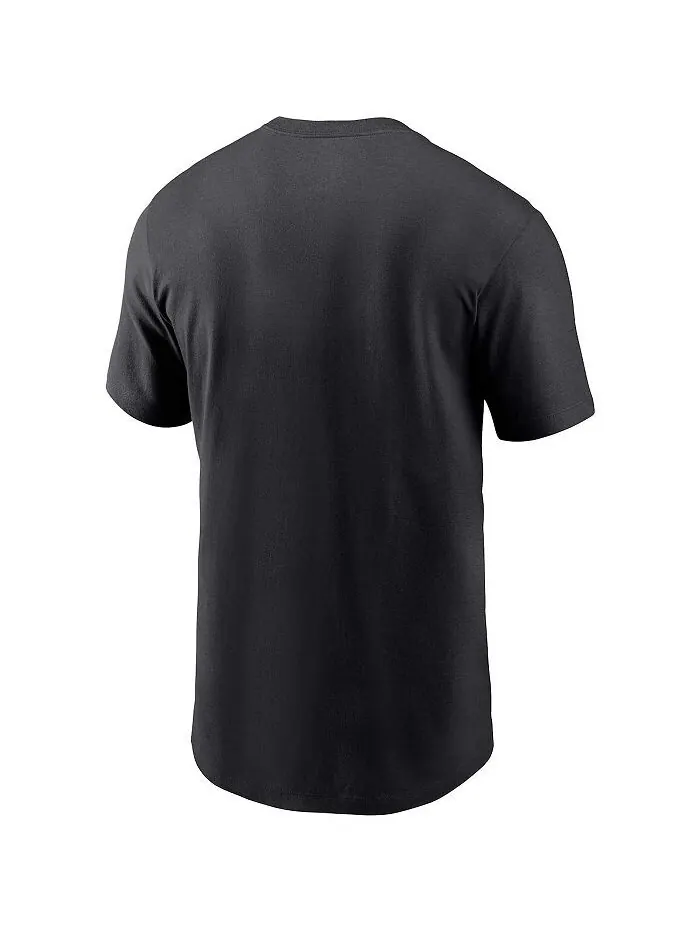 Мужская черная футболка Las Vegas Raiders Yard Line Fashion Asbury Nike — изображение 3 из 3, черный