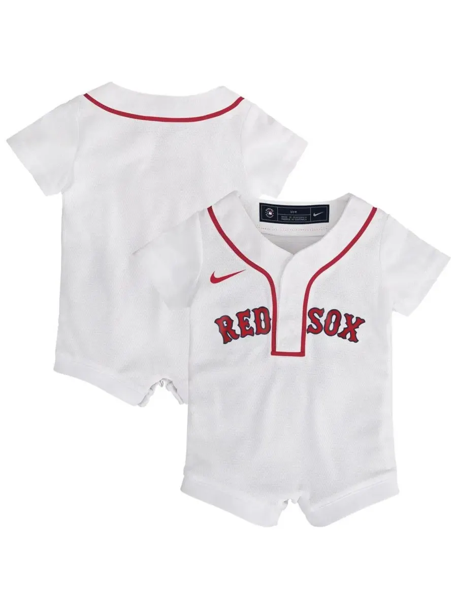 Детский белый комбинезон-футболка Boston Red Sox Home Replica для мальчиков и девочек Nike — изображение 1 из 3