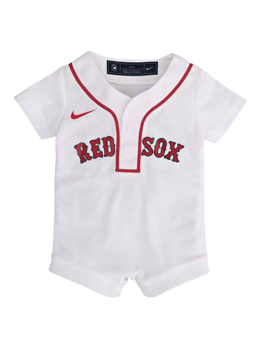 Детский белый комбинезон-футболка Boston Red Sox Home Replica для мальчиков и девочек Nike — изображение 2 из 3