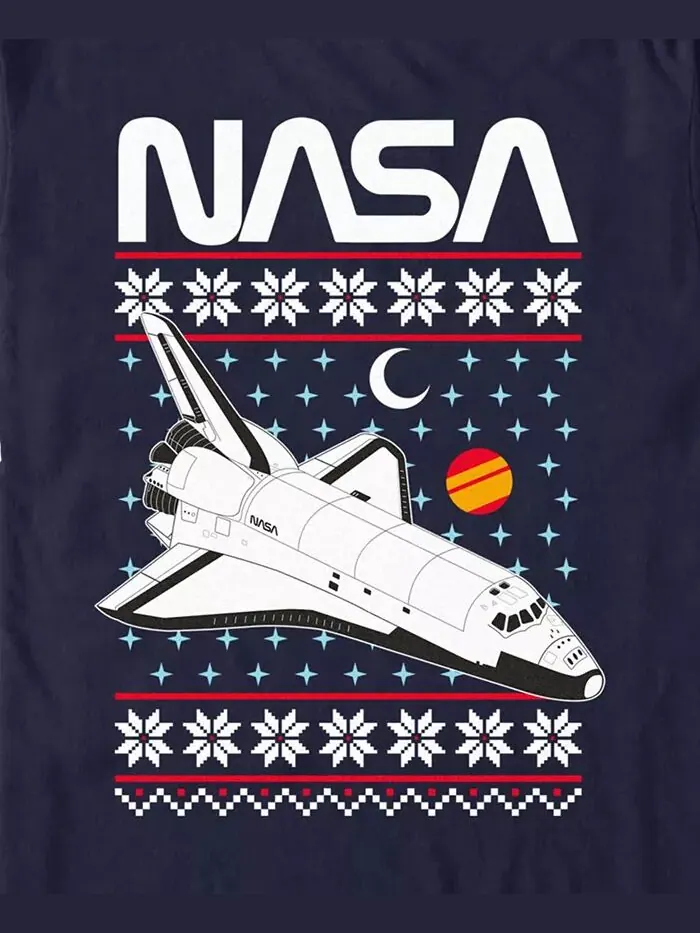 Мужская футболка NASA Shuttle Xmas с коротким рукавом Fifth Sun — изображение 3 из 3
