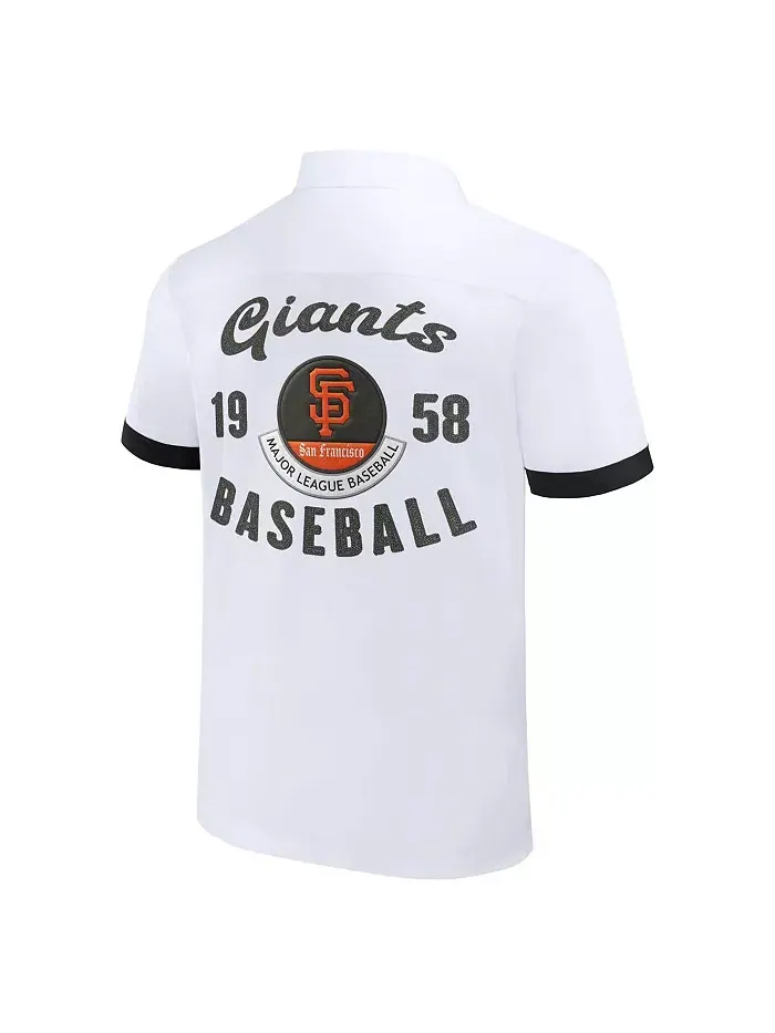 Мужская рубашка на пуговицах для боулинга Darius Rucker Collection от White San Francisco Giants — изображение 2 из 3