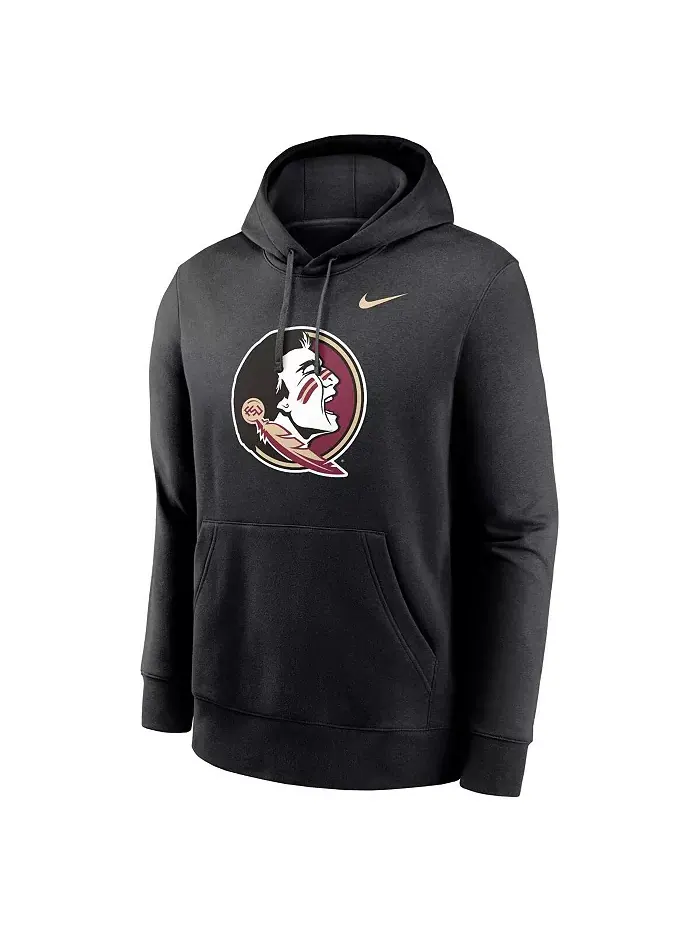 Мужская черная толстовка с капюшоном Florida State Seminoles Primetime Evergreen Club Fleece — изображение 3 из 3