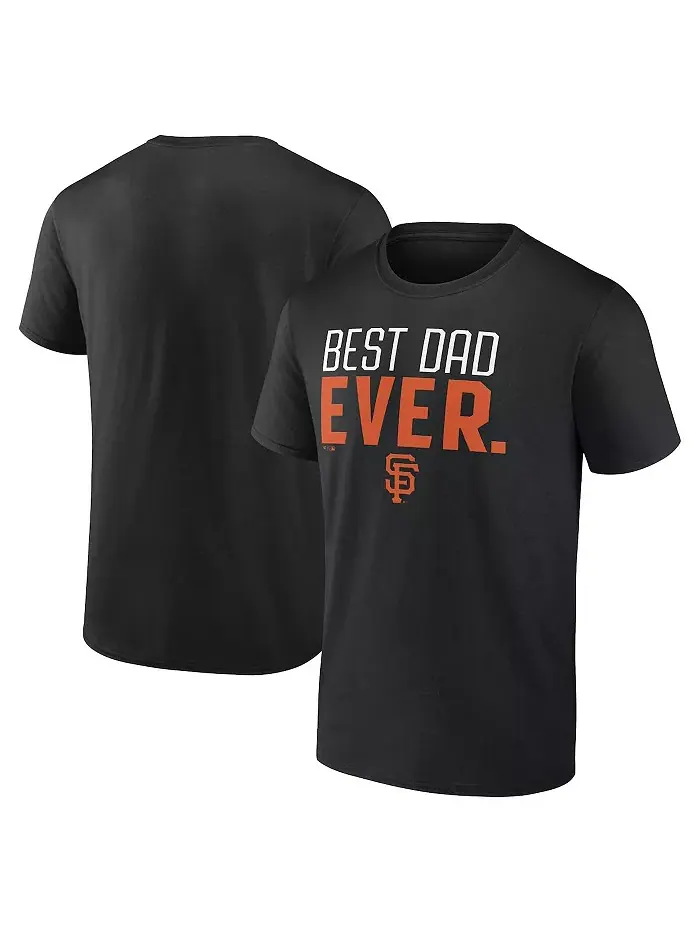 Мужская черная футболка San Francisco Giants Best Dad Ever Fanatics Mto Label — изображение 1 из 3