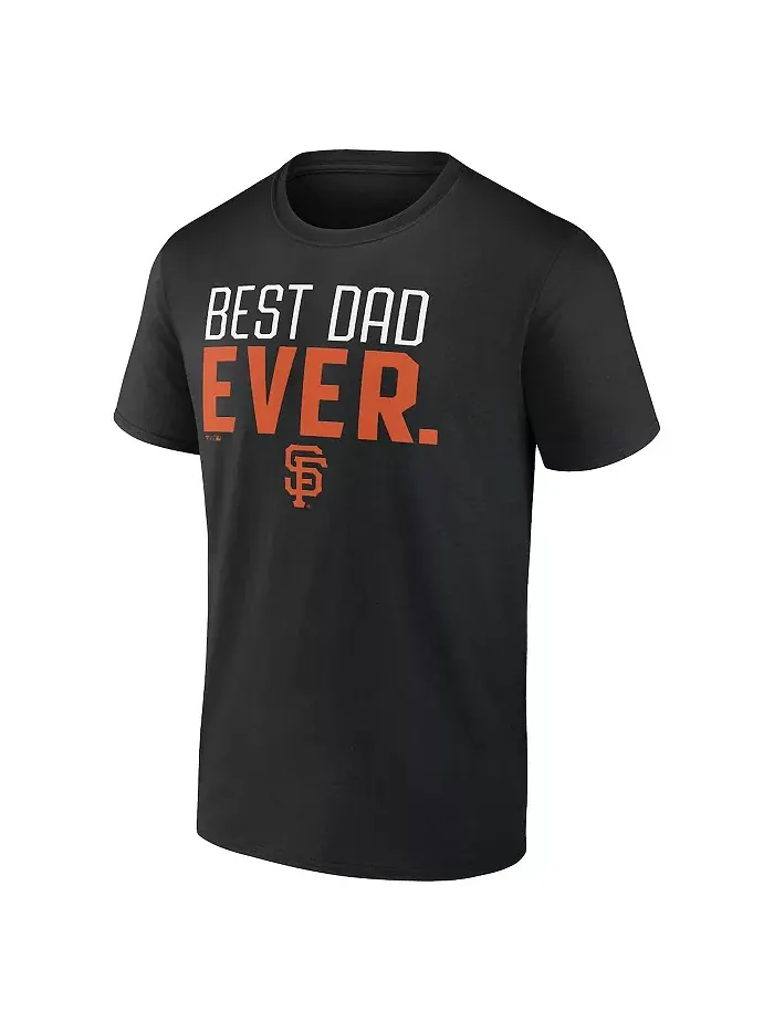 Мужская черная футболка San Francisco Giants Best Dad Ever Fanatics Mto Label — изображение 2 из 3