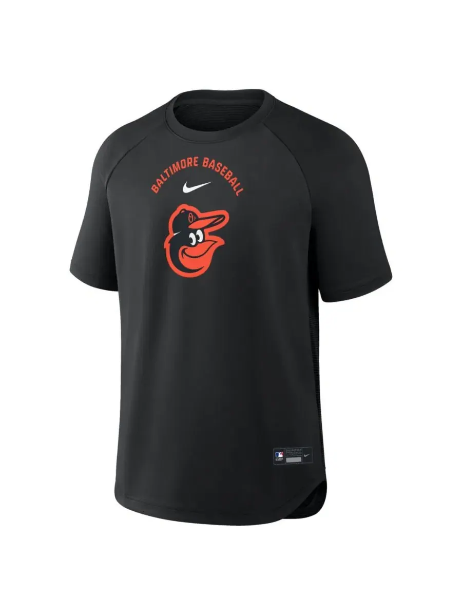 Мужская футболка с регланом и принтом Baltimore Orioles Nike — изображение 2 из 4, черный