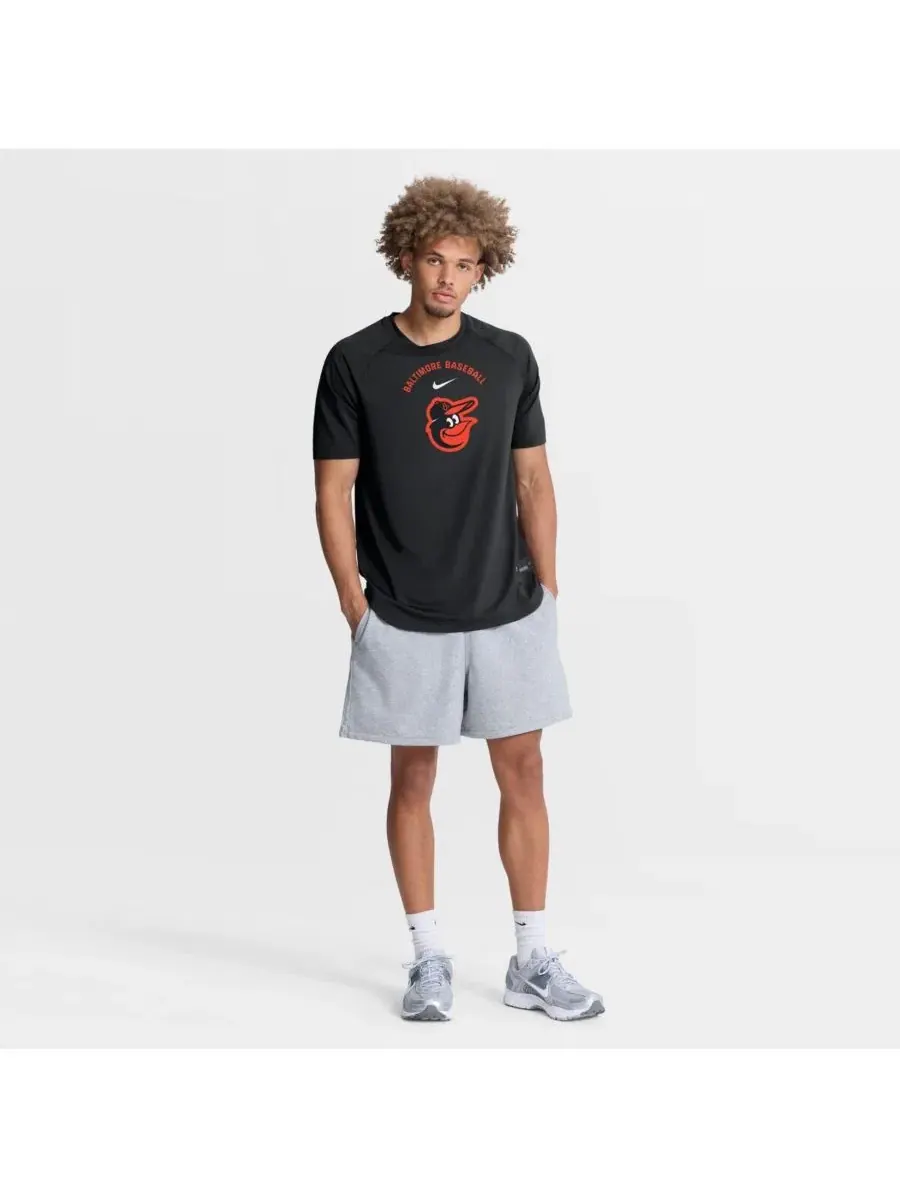 Мужская футболка с регланом и принтом Baltimore Orioles Nike — изображение 3 из 4, черный