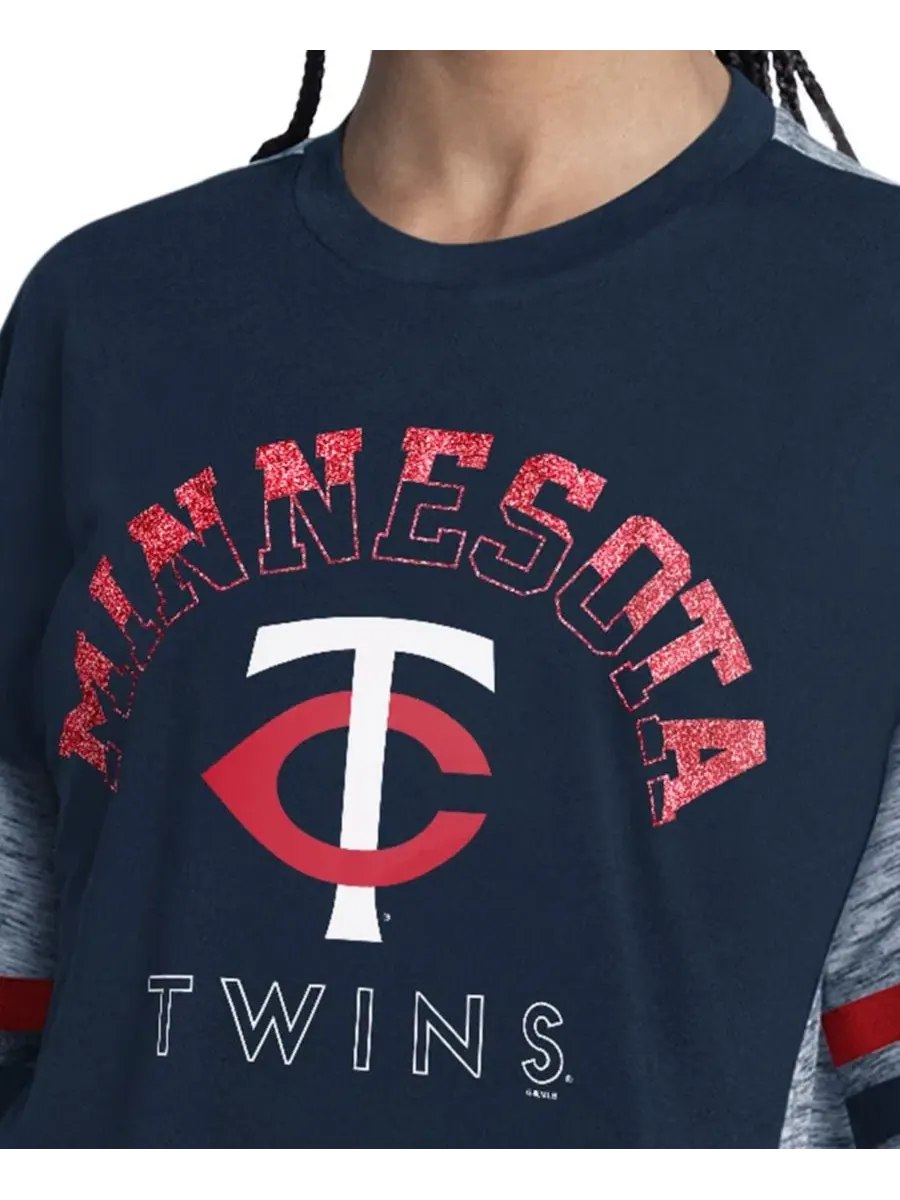 Женский топ оверсайз с принтом Minnesota Twins G-III 4Her by Carl Banks — изображение 3 из 3, темно-синий