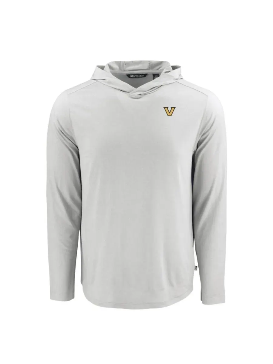 Лонгслив с капюшоном Coastline Epic Comfort Eco с вышивкой Vanderbilt Commodores Cutter & Buck — изображение 2 из 3, серый