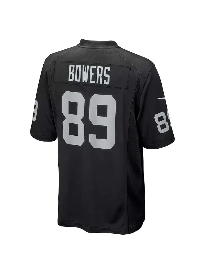 Мужская игровая футболка Brock Bowers черная Las Vegas Raiders Nike — изображение 2 из 5