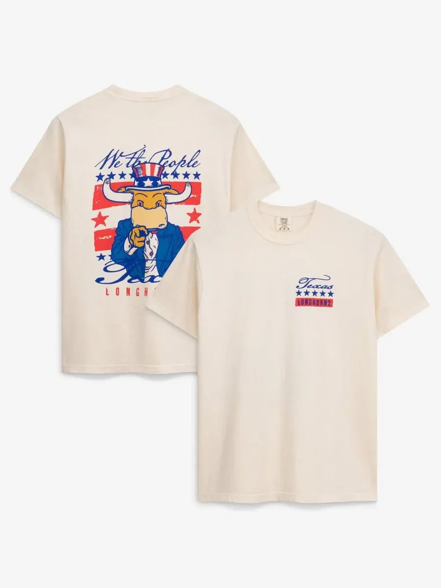 Футболка с принтом Uncle Sam Mascot Image One — изображение 1 из 3, бежевый