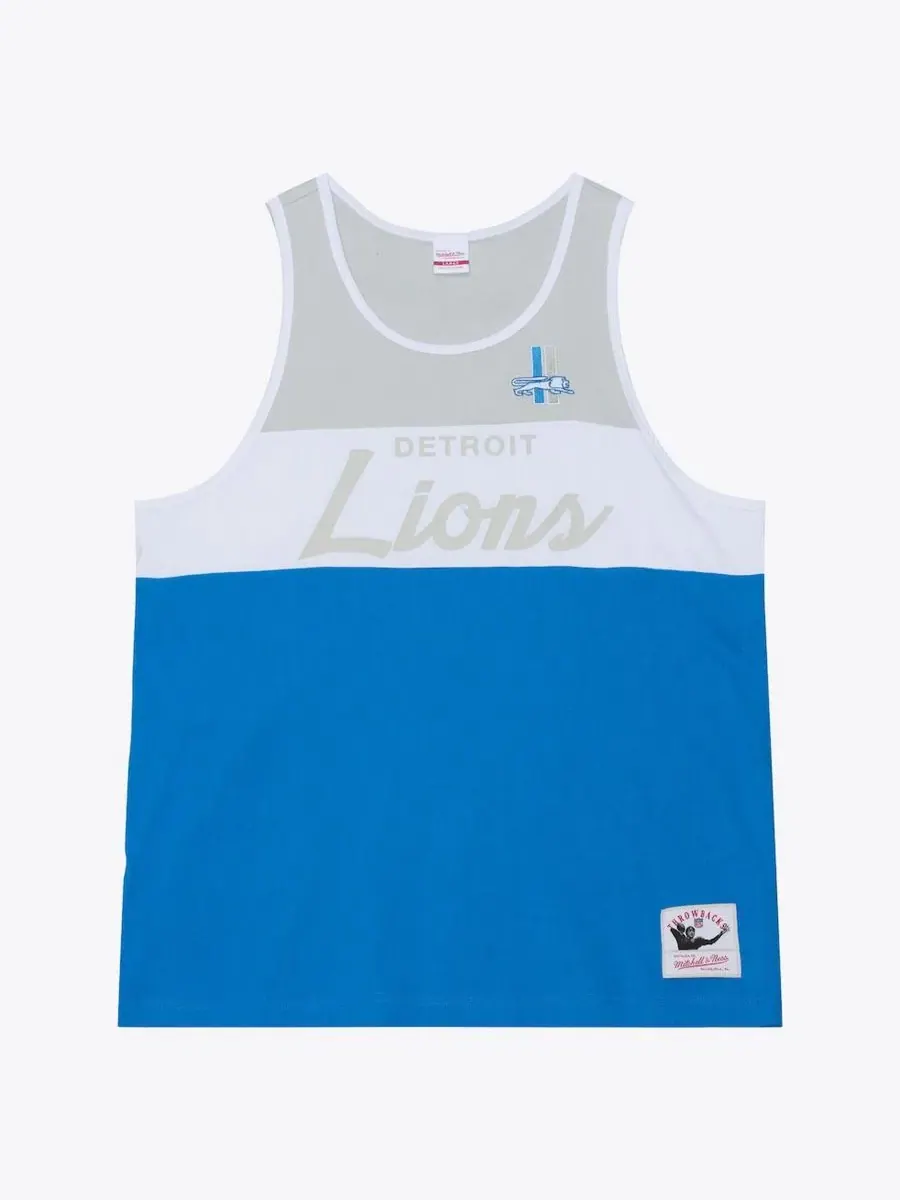 Майка-безрукавка Detroit Lions Head Coach Mitchell & Ness — изображение 1 из 5, синий серебристый