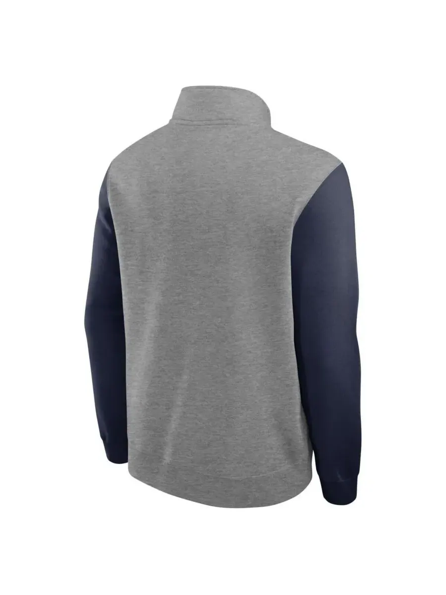Мужской пуловер с полузамком Club Fleece Auburn Tigers Nike — изображение 3 из 3, серый темно-синий