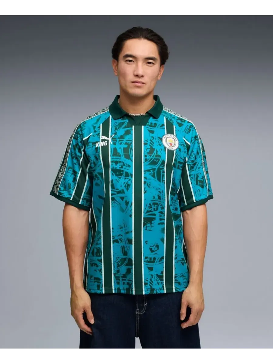 Мужская футболка с принтом King Retro Fashion Jersey Puma — изображение 1 из 5, бирюзовый