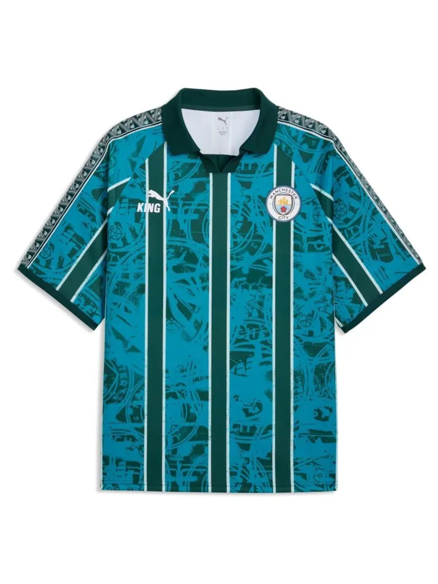 Мужская футболка с принтом King Retro Fashion Jersey Puma — изображение 2 из 5, бирюзовый