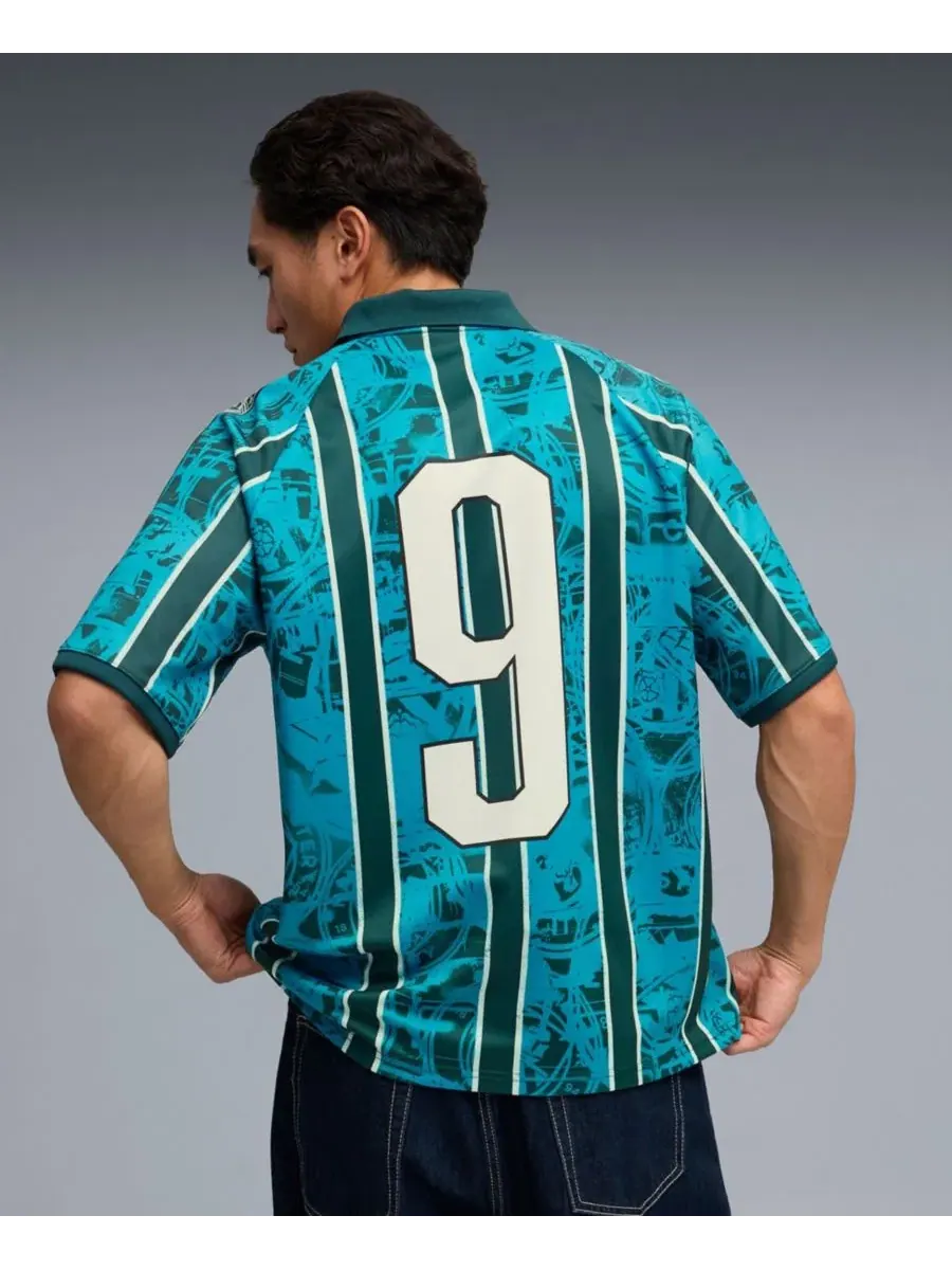 Мужская футболка с принтом King Retro Fashion Jersey Puma — изображение 4 из 5, бирюзовый