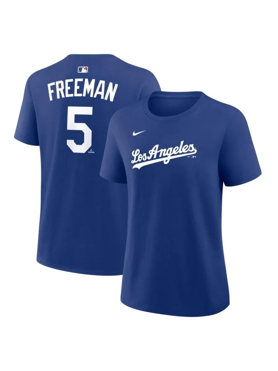 Футболка с длинным рукавом с принтом Freddie Freeman Royal Los Angeles Dodgers Name and Number Nike — изображение 1 из 3