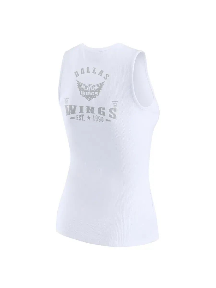 Женская майка-поло без рукавов с принтом Dallas Wings WEAR by Erin Andrews — изображение 3 из 5, белый