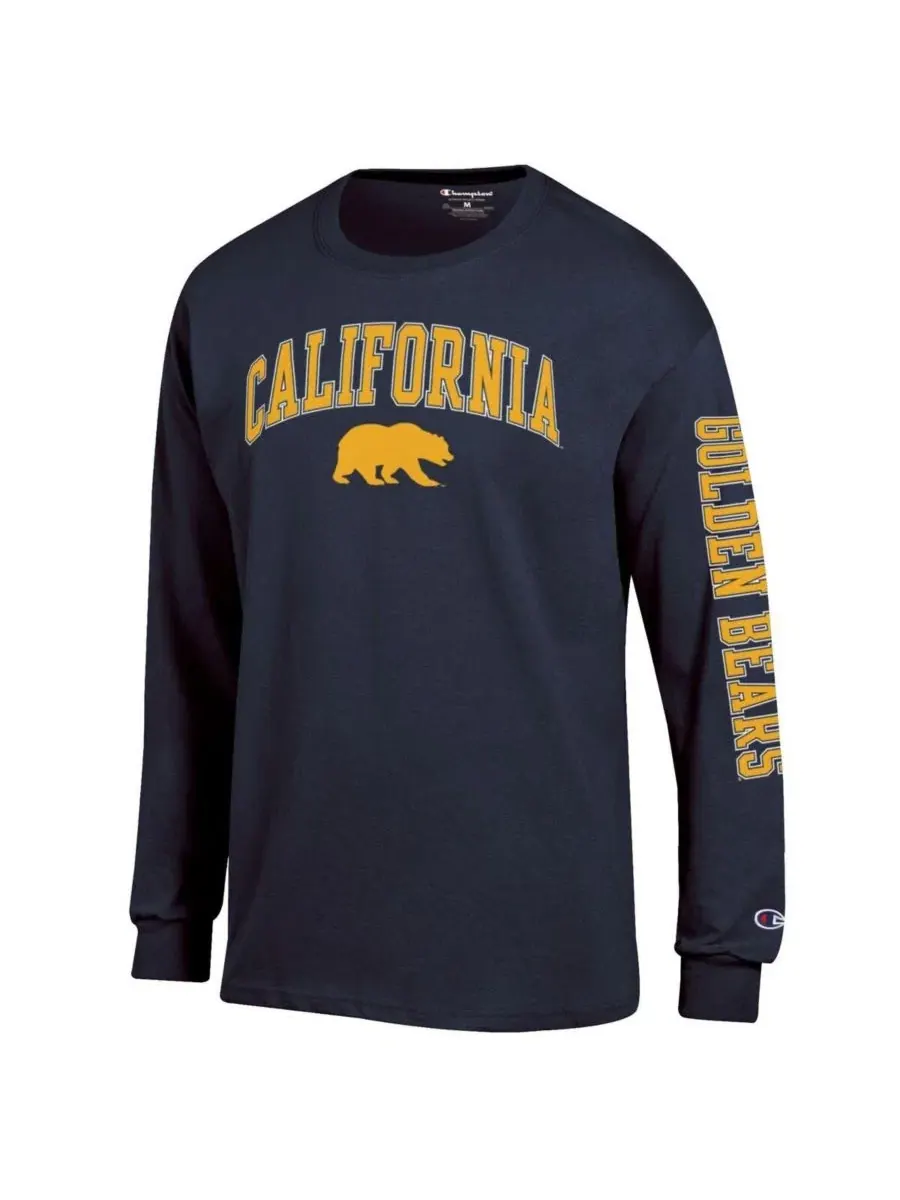Футболка с длинным рукавом с принтом Cal Bears Arch Over Logo Champion — изображение 2 из 3, темно-синий