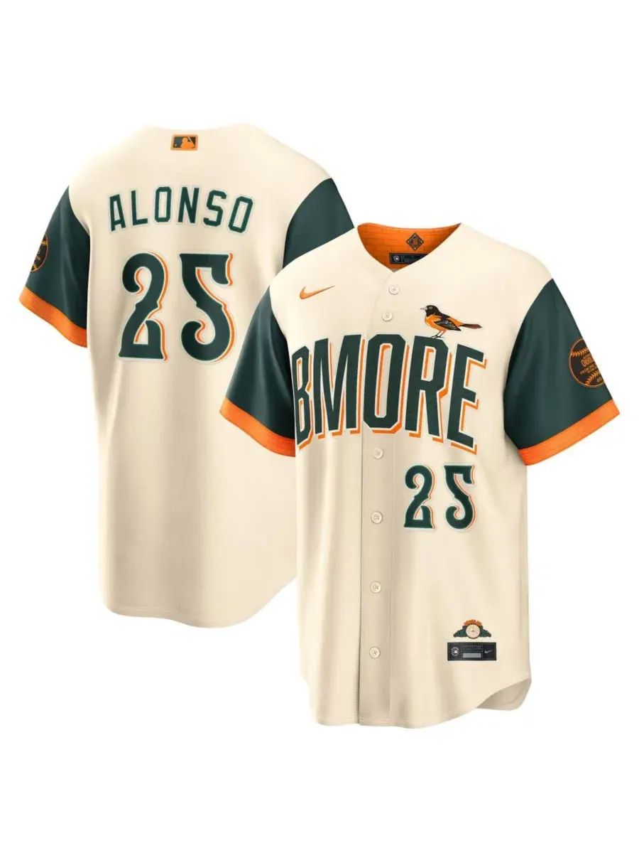Джерси с коротким рукавом Pete Alonso Natural Baltimore Orioles 2026 City Connect Stadium Nike — изображение 1 из 7