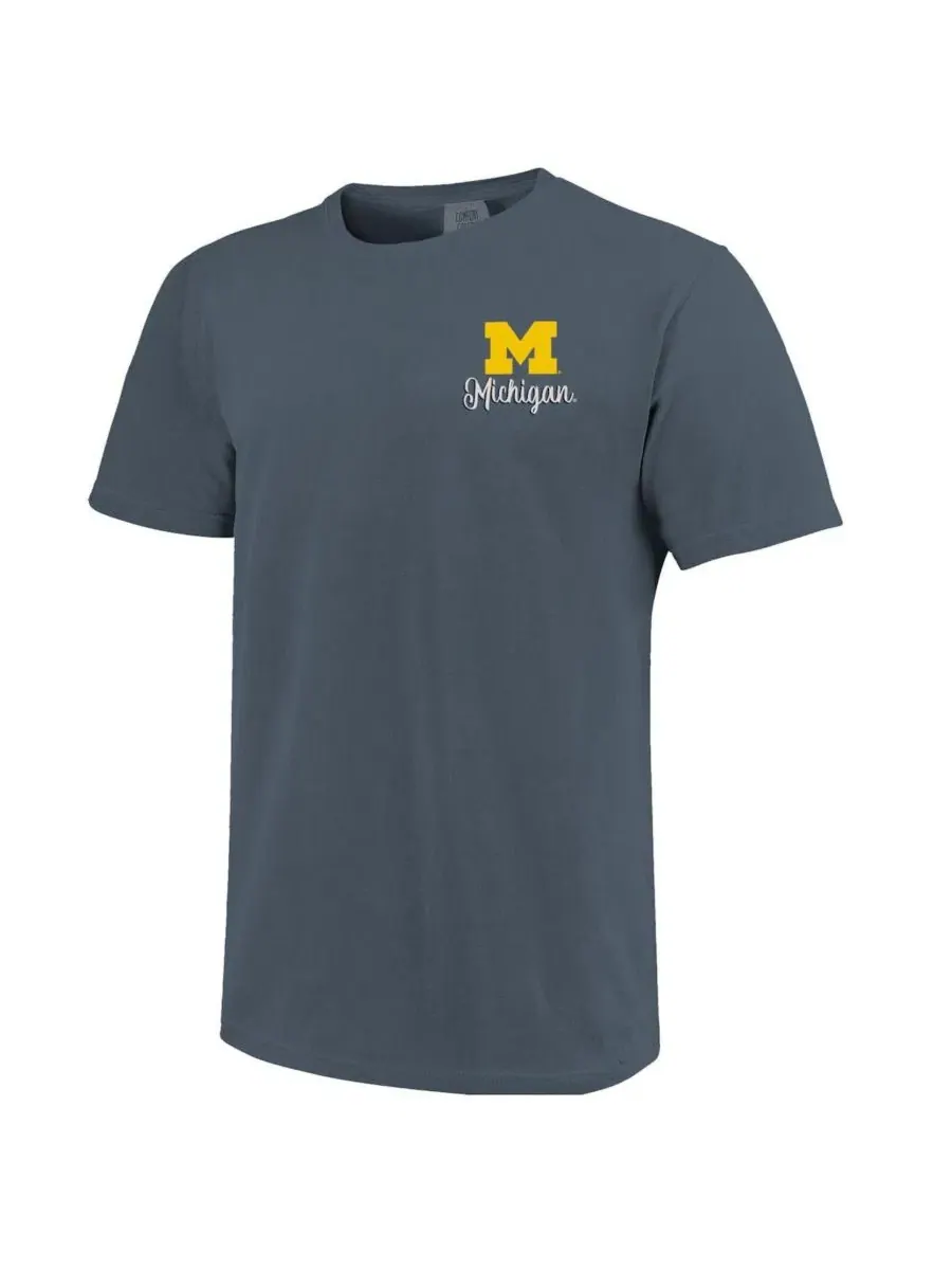 Футболка с принтом Michigan Wolverines — изображение 2 из 3, темно-синий