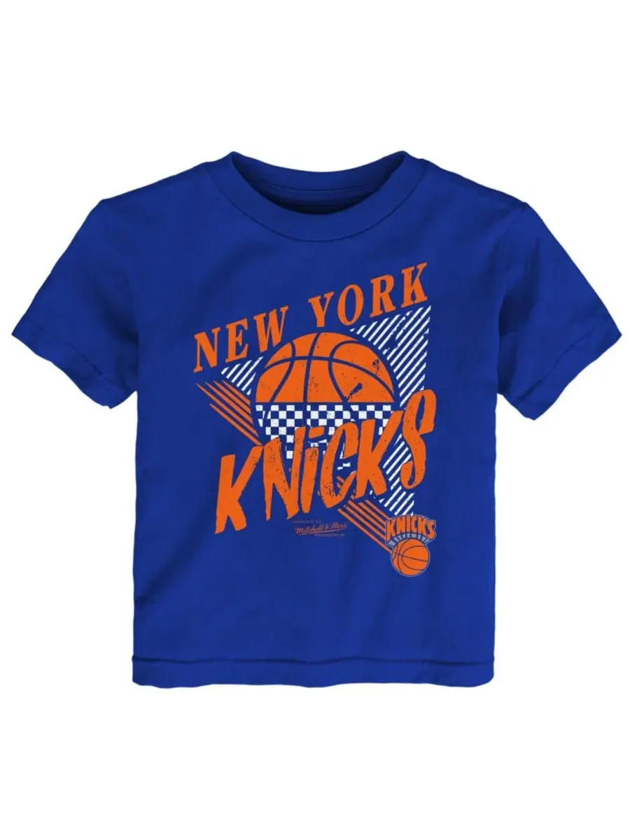 Футболка с принтом New York Knicks Slam Dunk Mitchell & Ness — изображение 1 из 1, синий