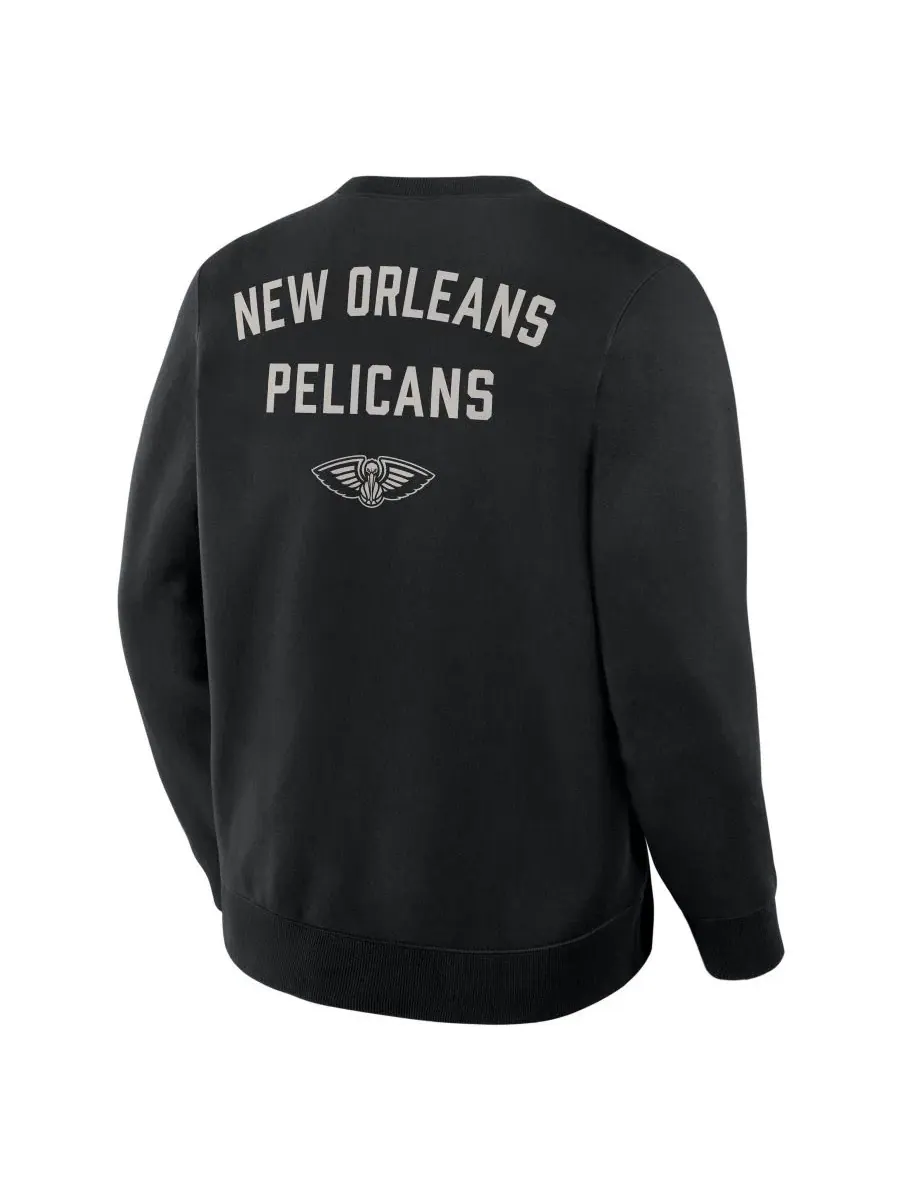 Толстовка-пуловер с принтом New Orleans Pelicans Defensive Rotation Drill Fanatics — изображение 3 из 5, черный