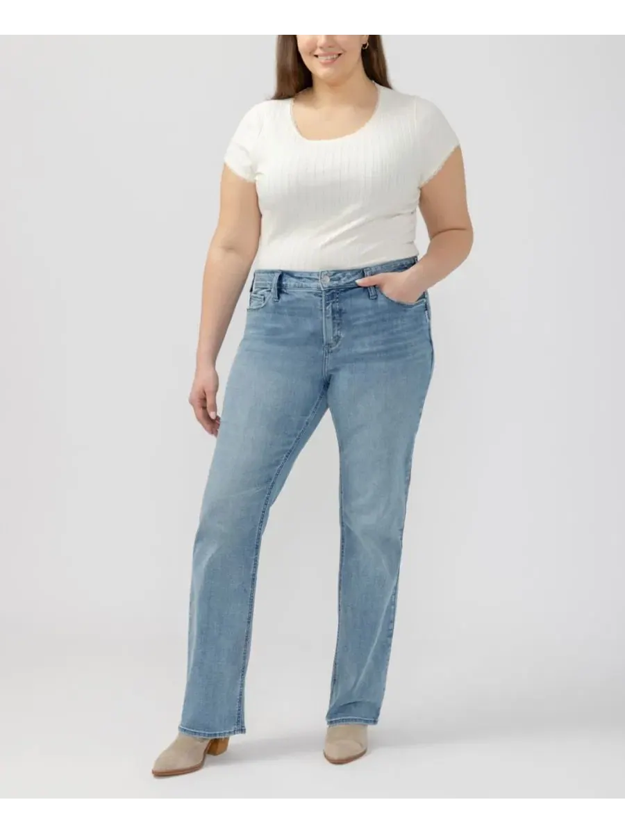 Джинсы клеш с завышенной талией Elyse Plus Size Silver Jeans Co., Backstage — изображение 2 из 8