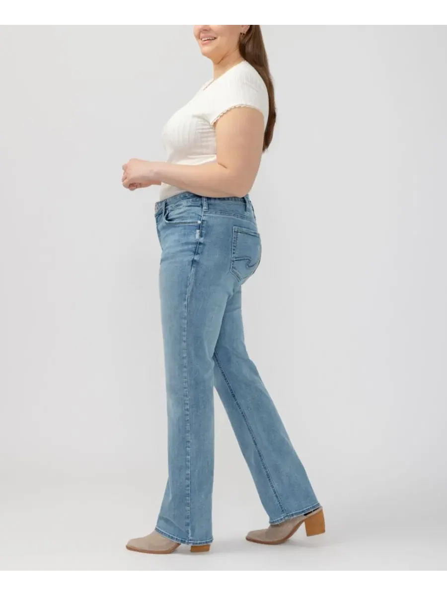 Джинсы клеш с завышенной талией Elyse Plus Size Silver Jeans Co., Backstage — изображение 3 из 8