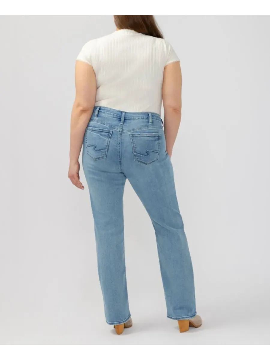 Джинсы клеш с завышенной талией Elyse Plus Size Silver Jeans Co., Backstage — изображение 6 из 8
