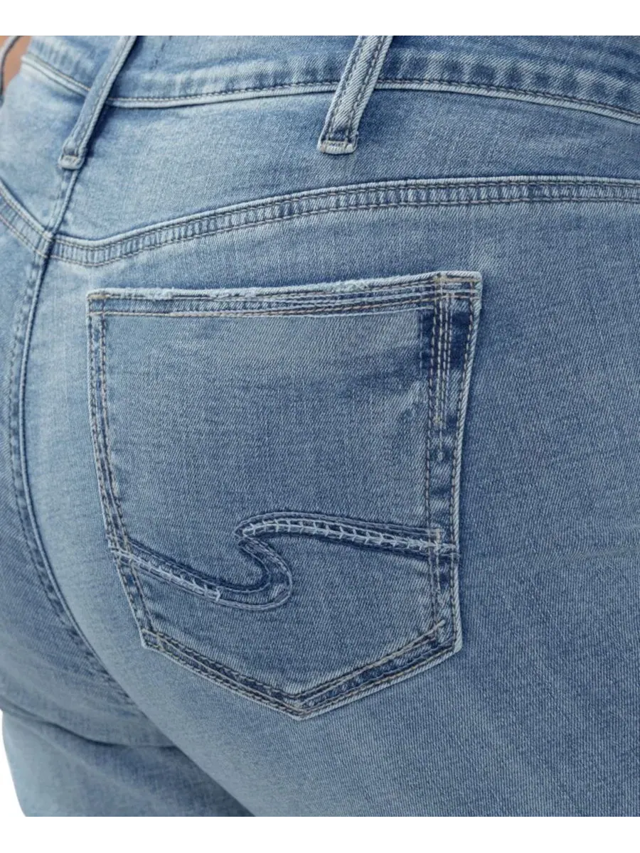 Джинсы клеш с завышенной талией Elyse Plus Size Silver Jeans Co., Backstage — изображение 7 из 8