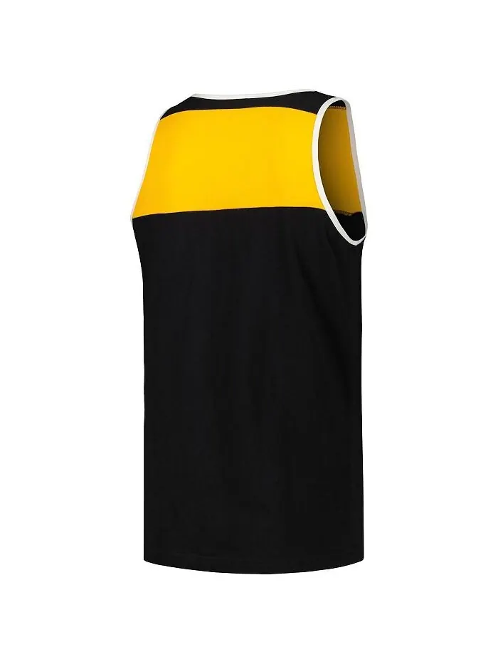 Мужская черно-золотая майка Pittsburgh Steelers Heritage с цветными блоками Mitchell & Ness — изображение 2 из 2