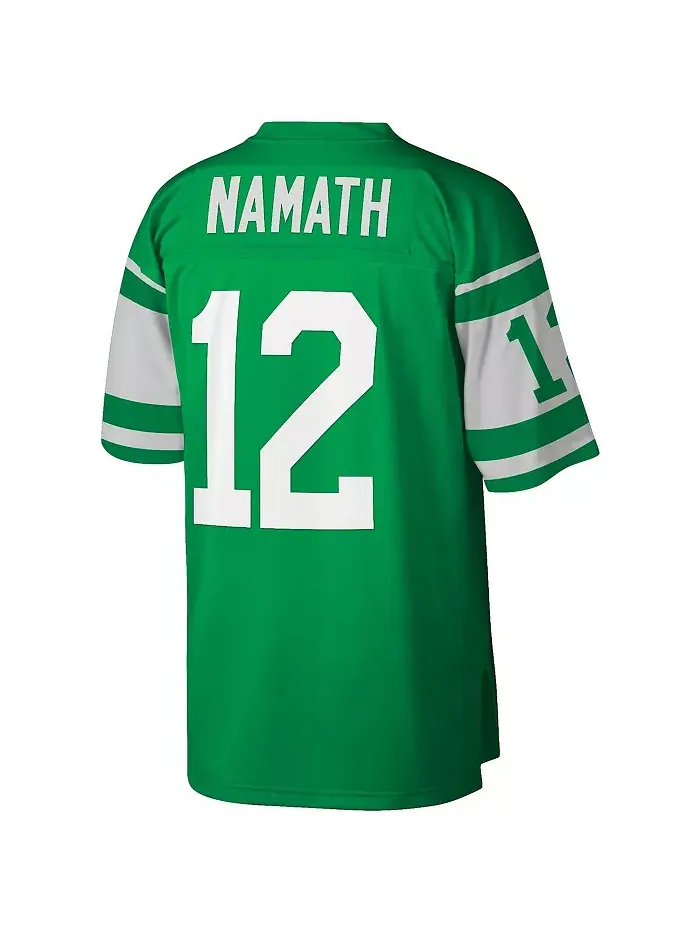 Мужская реплика джерси New York Jets Legacy цвета Kelly Green Joe Namath Mitchell & Ness — изображение 2 из 3