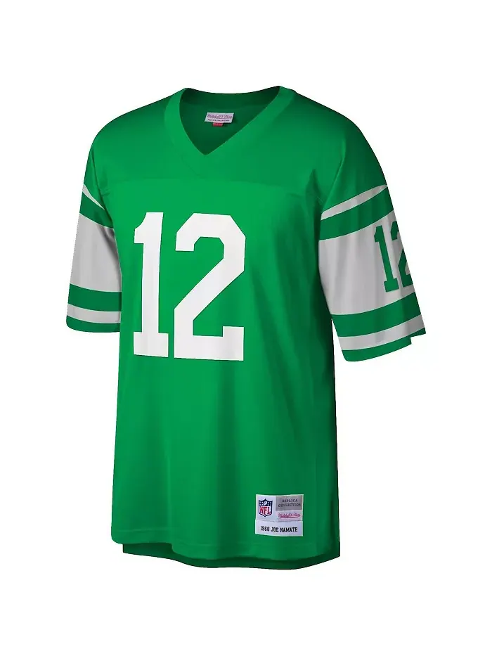 Мужская реплика джерси New York Jets Legacy цвета Kelly Green Joe Namath Mitchell & Ness — изображение 3 из 3