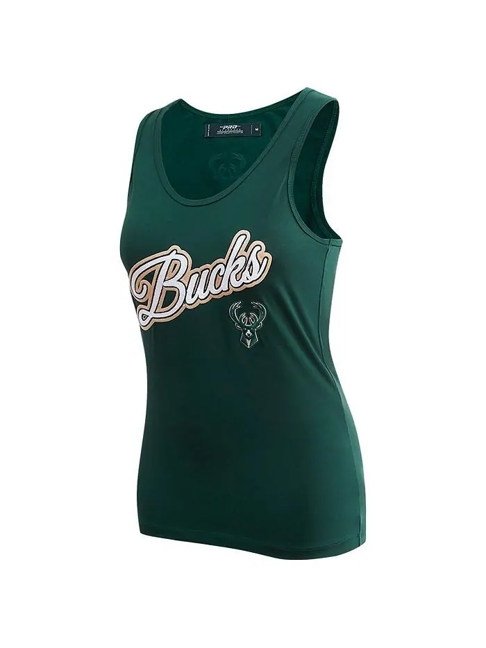 Женская зеленая майка Hunter Milwaukee Bucks Script Pro Standard — изображение 2 из 2, зеленый