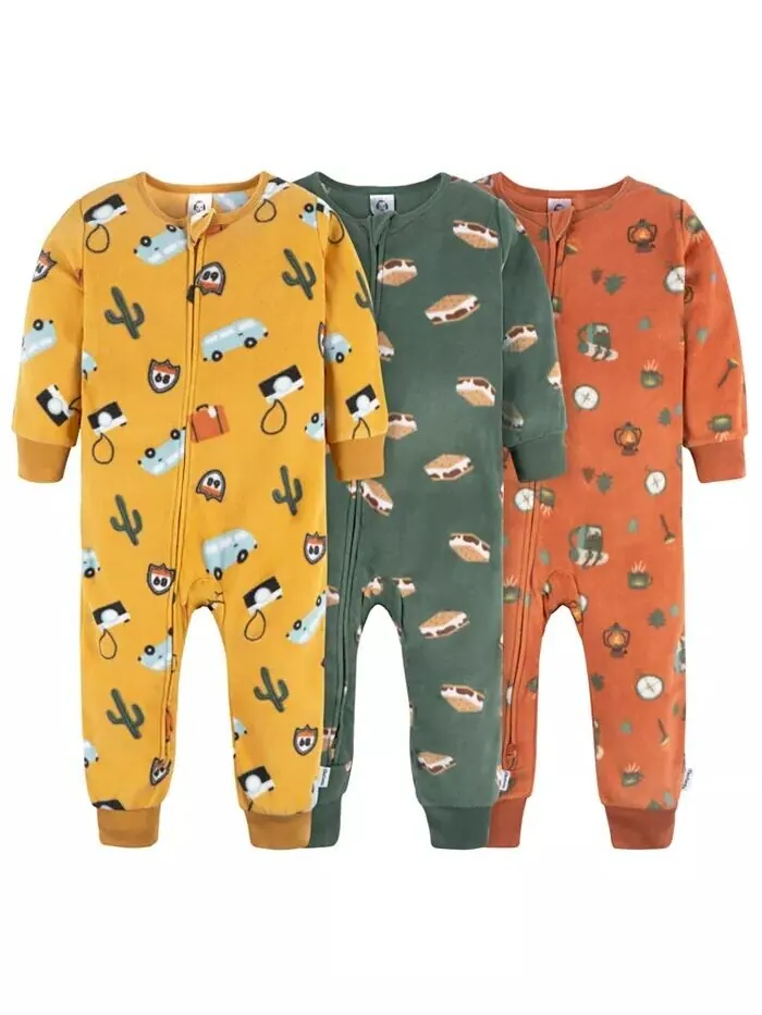 Флисовые пижамы без ног для мальчиков, 3 шт Gerber