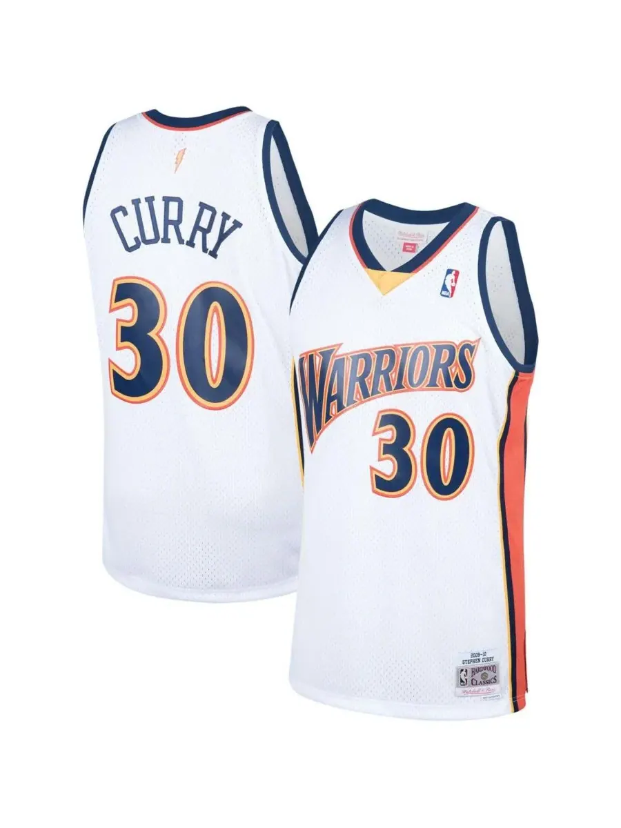 Mitchell & Ness Мужская белая майка Стивена Карри, "Голден Стэйт Уорриорз" сезона 2009-10, серия — изображение 1 из 1, белый