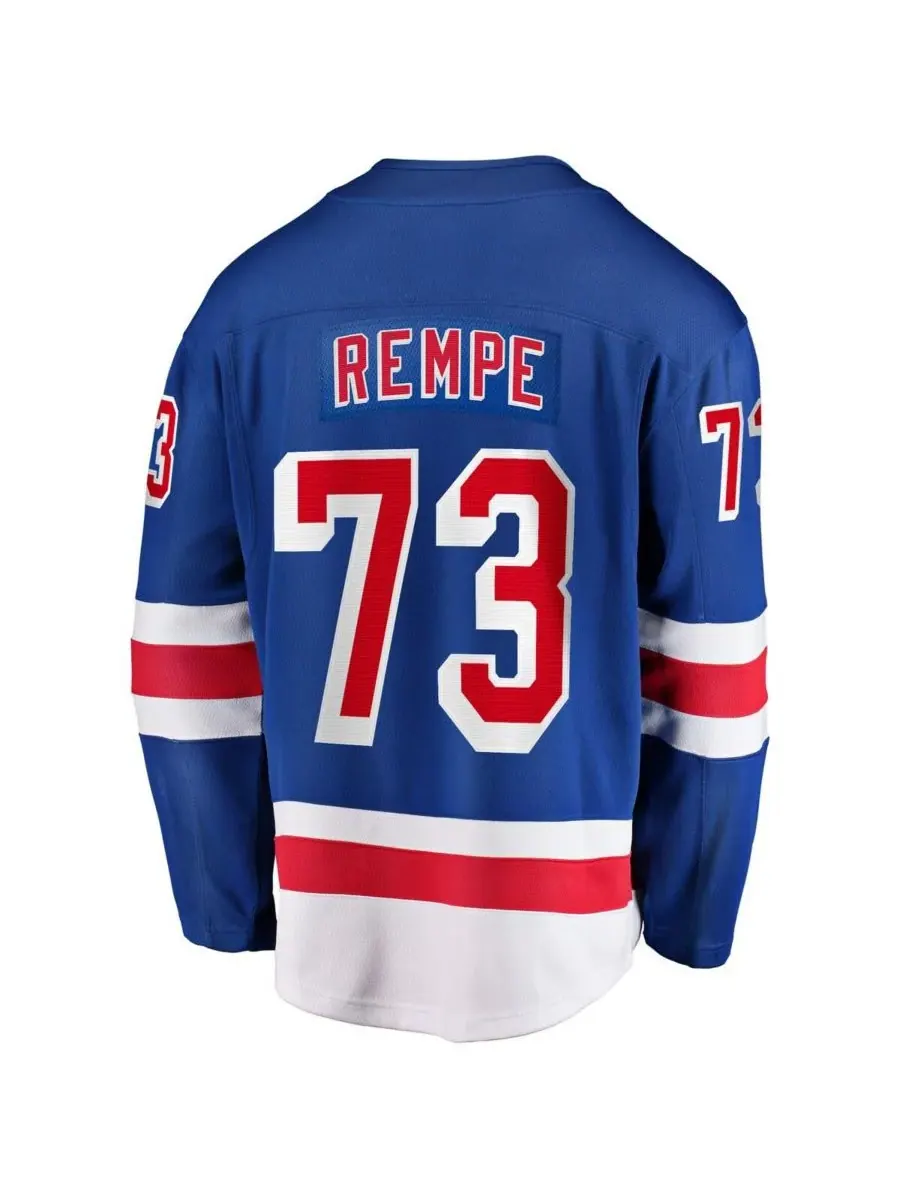 Fanatics Мужская синяя домашняя футболка New York Rangers с отрывным механизмом от ворот — изображение 2 из 3, синий