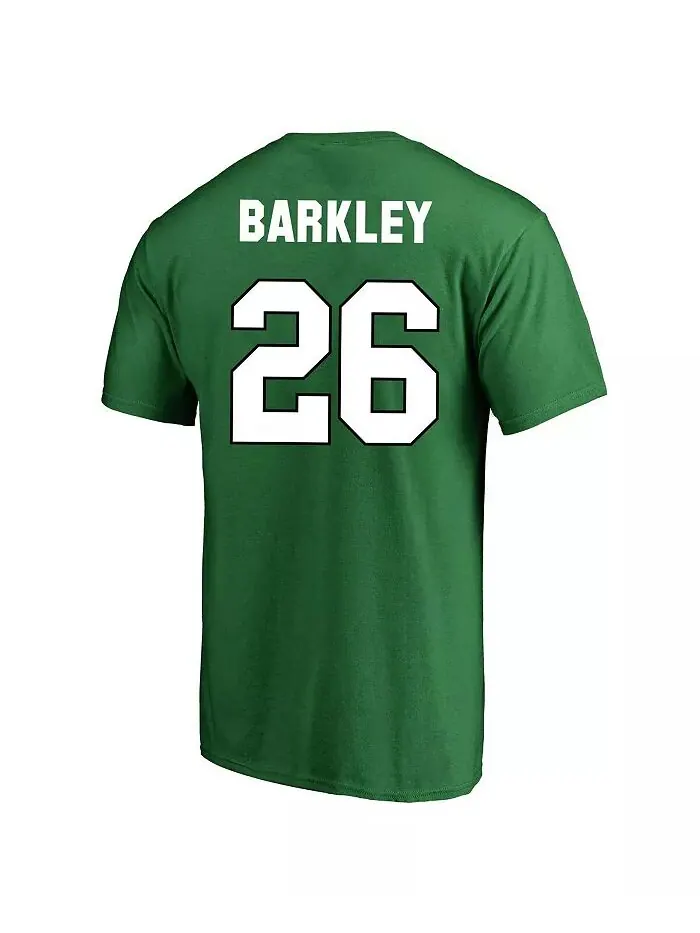 Мужская футболка Saquon Barkley Kelly Green Philadelphia Eagles с большим высоким именем и номером — изображение 3 из 3