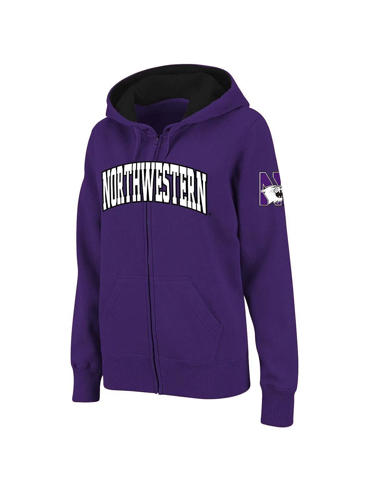 Женская фиолетовая толстовка с молнией во всю длину Northwestern Wildcats с арочным именем Colosseum — изображение 1 из 3