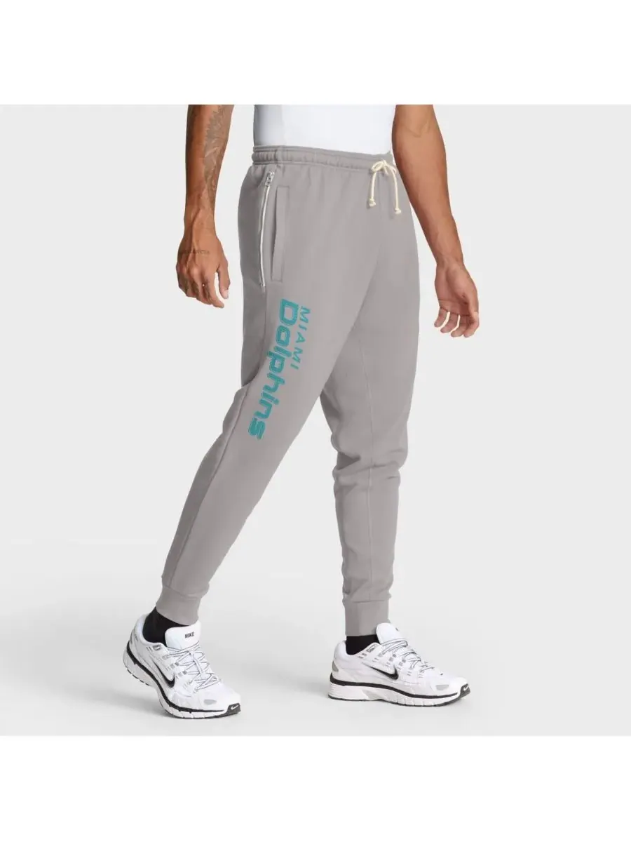Nike Мужские серые спортивные брюки-клеш для игры на поле команды Miami Dolphins — изображение 1 из 5, серый