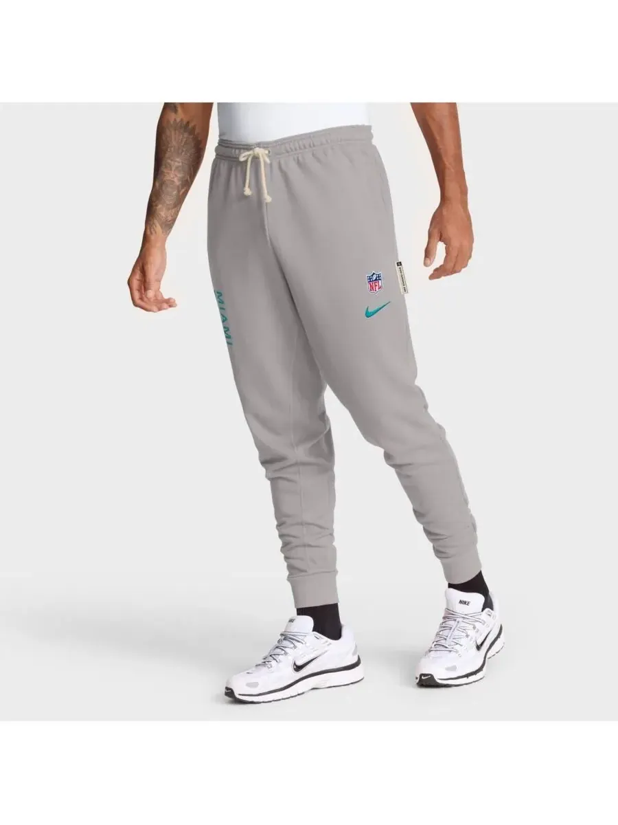 Nike Мужские серые спортивные брюки-клеш для игры на поле команды Miami Dolphins — изображение 3 из 5, серый