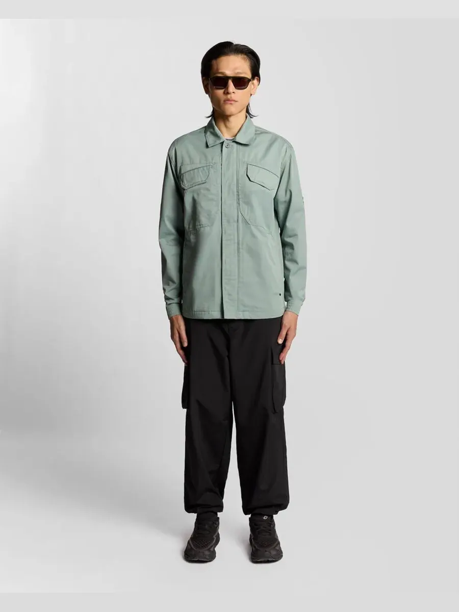 Мужская рубашка с длинными рукавами и множеством карманов Lyle & Scott, Cold Mint — изображение 2 из 8