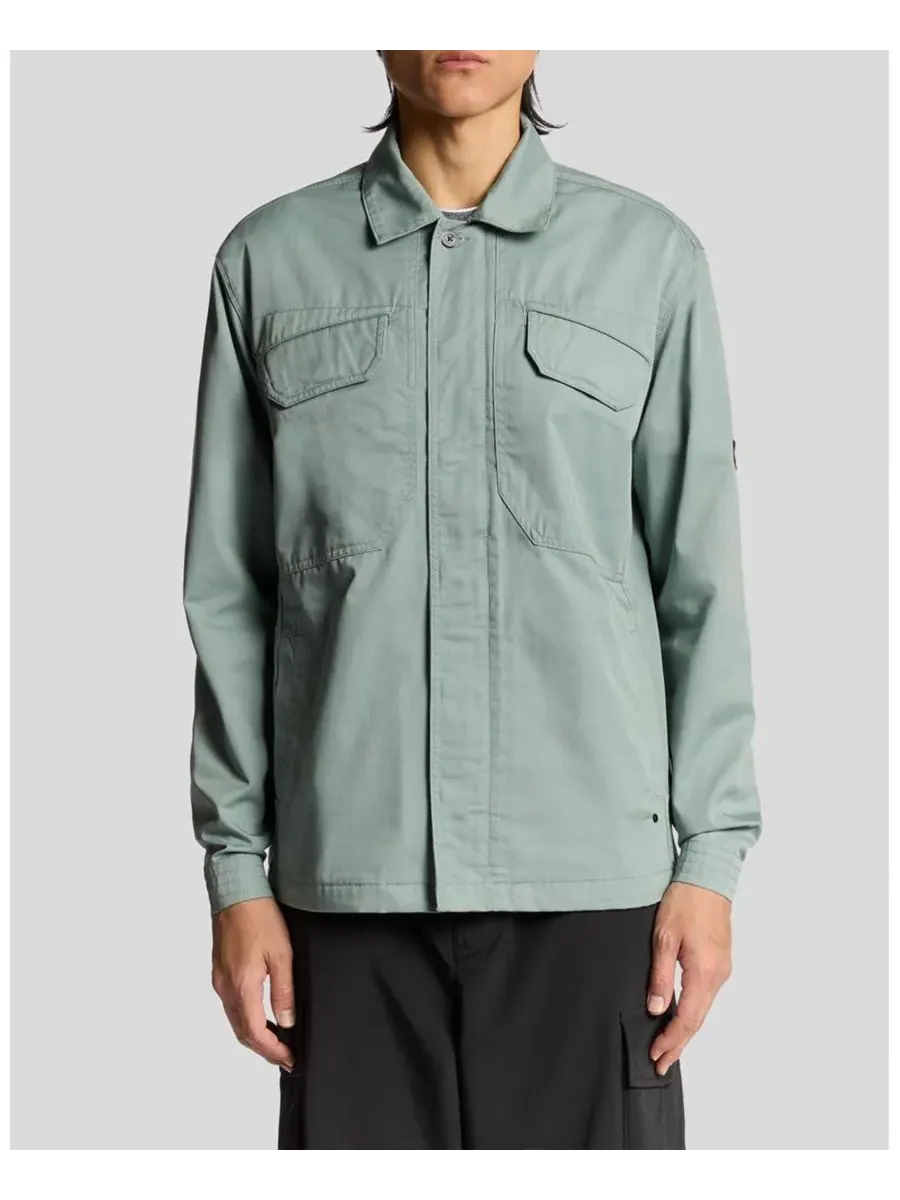 Мужская рубашка с длинными рукавами и множеством карманов Lyle & Scott, Cold Mint — изображение 3 из 8