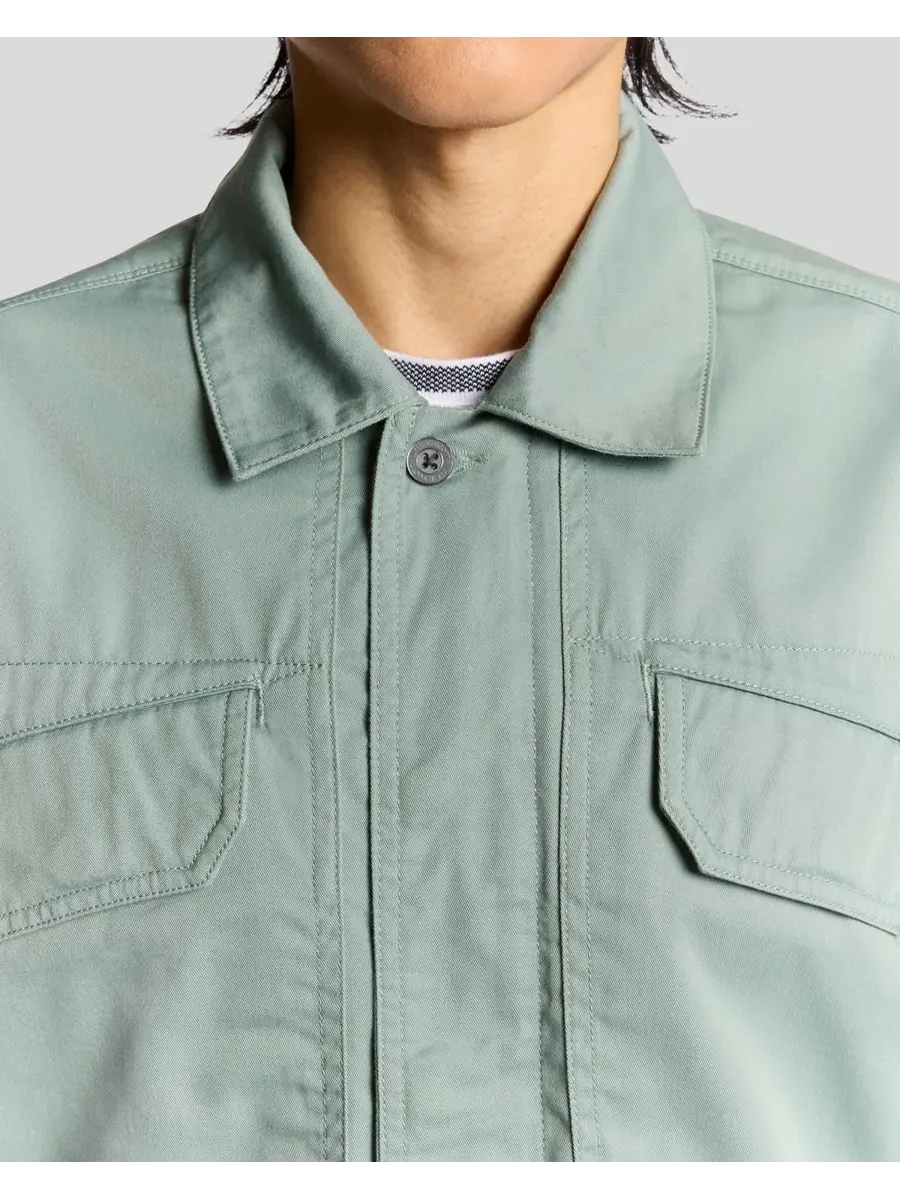 Мужская рубашка с длинными рукавами и множеством карманов Lyle & Scott, Cold Mint — изображение 6 из 8